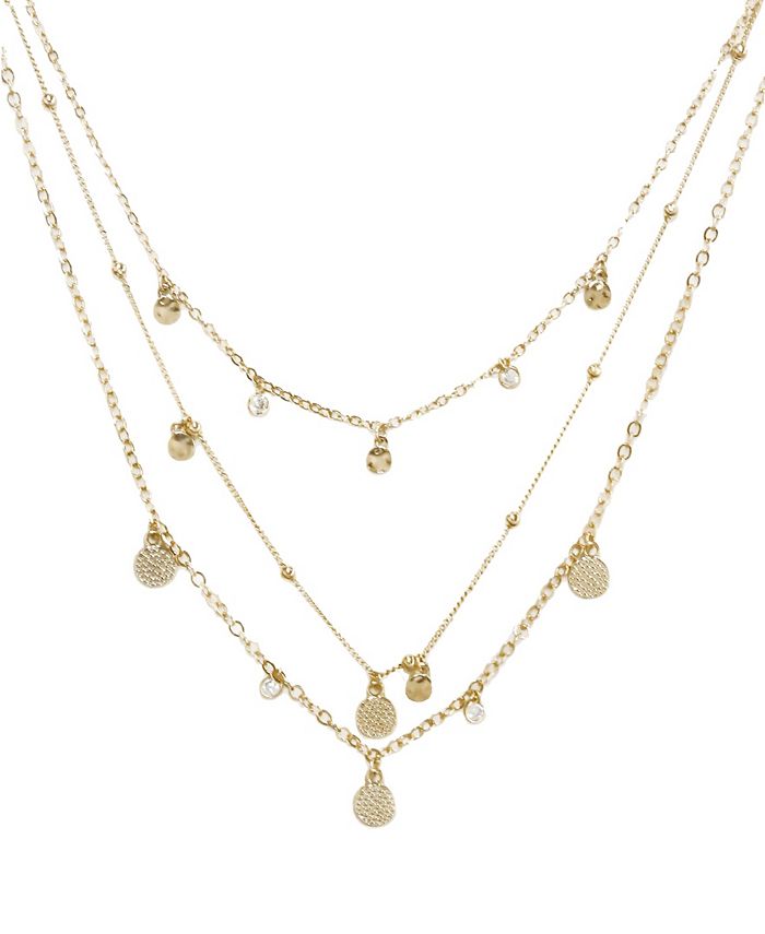 Collar de triple capa con cristales