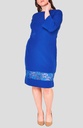 Vestido workwear con bajo de encaje