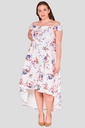 Vestido de coctel floral alto-bajo