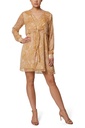 Vestido de chiffon estampado con lazo