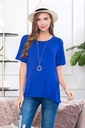 Blusa solida con cuello redondo