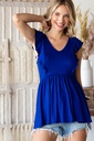Blusa Empire con mangas flutter