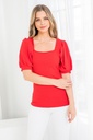 Blusa con escote cuadrado Coral