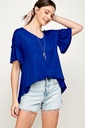 Blusa magas cortas y volantes, Royal