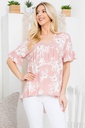 Blusa floral hi-low