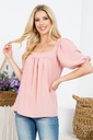 Blusa con escote cuadrado