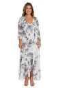 Vestido largo floral con chaqueta