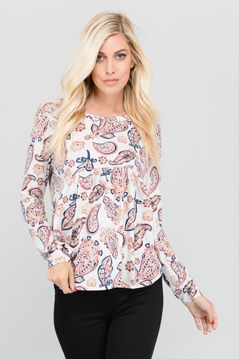 Blusa con estampado Paisley