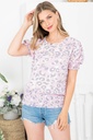 Blusa con cintura fruncida Leopard