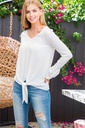 Blusa crepe con manga larga