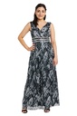 Vestido formal con estampado metalizado