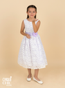 Vestido de tul con diseño floral