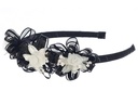 Diadema con flores de organza