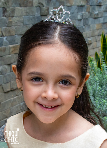 [1230144] Tiara con peineta de zirconias