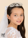 Velo sobre tiara de zirconia