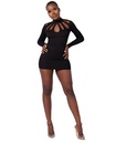 Vestido con abertura en forma de llave