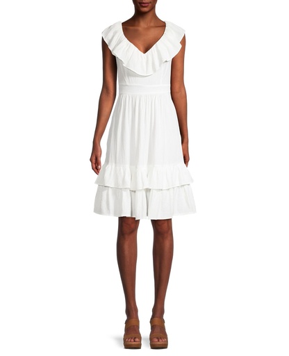 Vestido con volantes escalonado