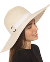 Sombrero flexible con ala rayada