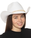 Sombrero vaquero con ribete de cuentas