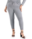 Jogger de punto metalizado
