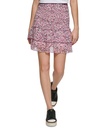 Falda con volantes estampados