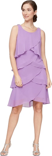 [1610035] Vestido de gasa a capas