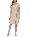 Vestido camisero de crepé