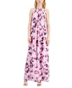 Vestido maxi con corpiño fruncido