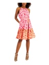 vestido con bloques de color y volantes