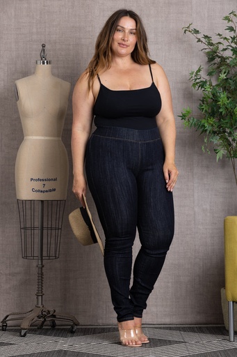 Jeans Skinny Con Cintura Elástica 