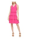 Vestido recto de punto a capas