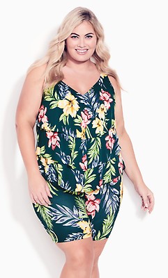 Top tankini halter Tropical