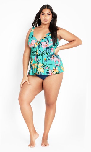 Top de baño con volantes Tropics