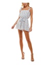 Romper floreado con mangas de volantes