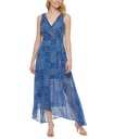 Vestido maxi de gasa Island Tile