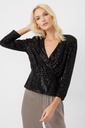 Blusa cruzada con lentejuelas