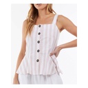Top peplum con cuello cuadrado
