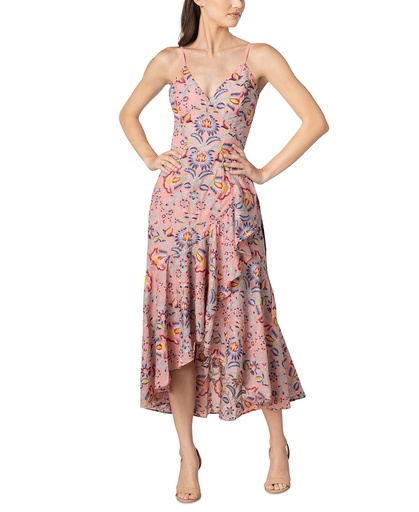 Vestido midi con vuelo bordado