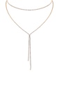 Collar en capas y lazo de pedrería