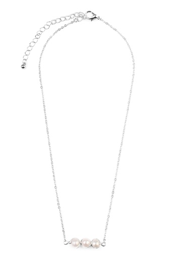 [1430028] Collar con dije de 3 perlas 