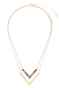 [1430031] Collar a doble capas largo