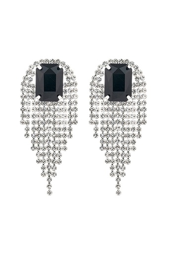 [1430109] Pendientes de borla con diamantes en cascada