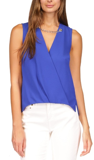 Blusa con cadena de crepé