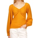 Blusa con escote fruncido