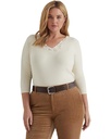 Blusa con ribete de encaje
