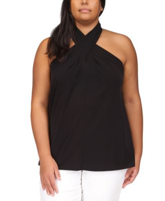 [1390200] Blusa de escote cruzado
