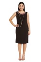 Vestido formal stretch con collar