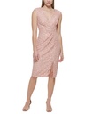 Vestido drapeado con cuello en V