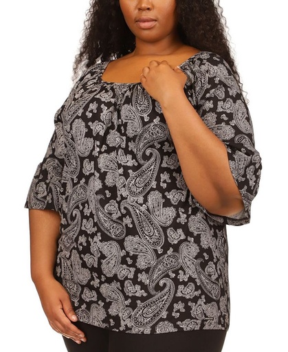 [1390237] Blusa con mangas acampanadas