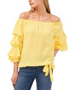 Blusa con mangas abullonadas a capas